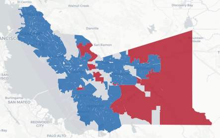 Alameda Prop 50 result map