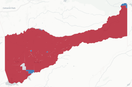 Amador Prop 50 result map