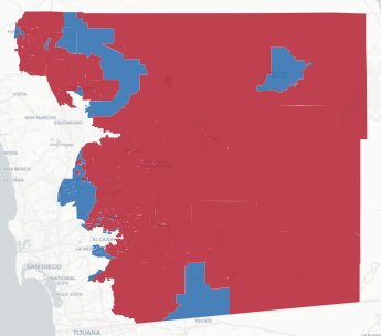 AD-75 Prop 50 result map