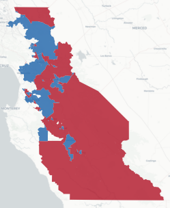 CD-18 Prop 50 result map