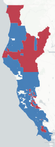 CD-2 Prop 50 result map