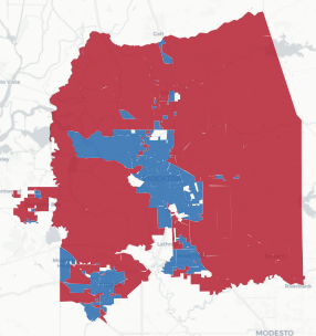 CD-9 Prop 50 result map