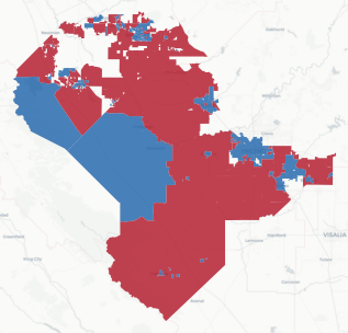 SD-14 Prop 50 result map