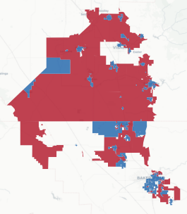 SD-16 Prop 50 result map