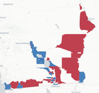 SD-18 Prop 50 result map