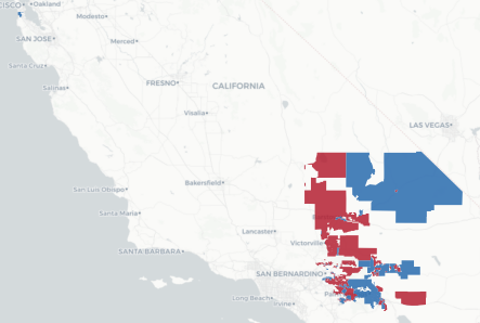 SD-19 Prop 50 result map