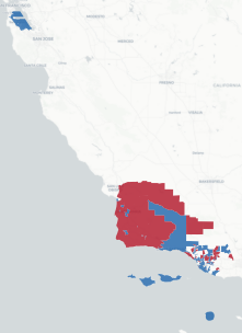 SD-21 Prop 50 result map