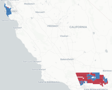 SD-23 Prop 50 result map