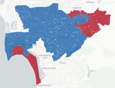 SD-39 Prop 50 result map