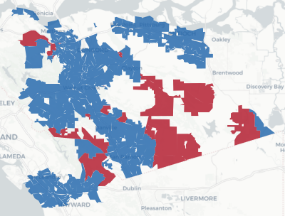 SD-9 Prop 50 result map