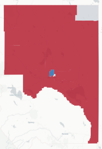 Lassen Prop 50 result map