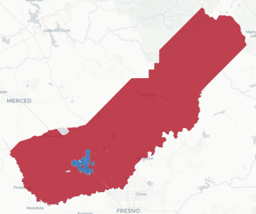 Madera Prop 50 result map