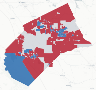 Merced Prop 50 result map