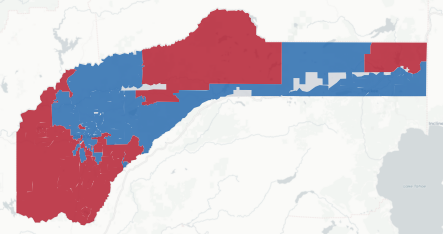 Nevada Prop 50 result map