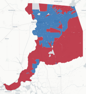 Sacramento Prop 50 result map
