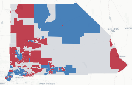 San Bernardino Prop 50 result map