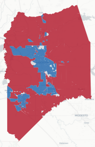 San Joaquin Prop 50 result map