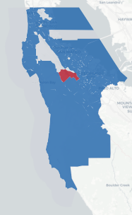 San Mateo Prop 50 result map