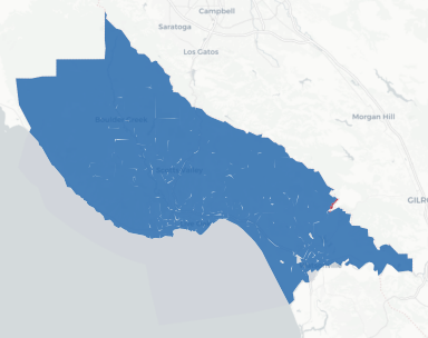 Santa Cruz Prop 50 result map