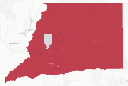 Shasta Prop 50 result map