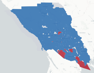 Sonoma Prop 50 result map