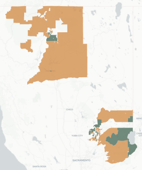 State Assembly District 1 results map
