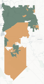 State Assembly District 13 results map