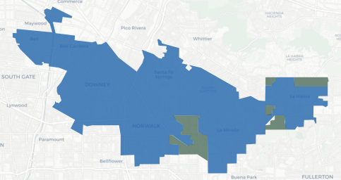 State Assembly District 64 results map