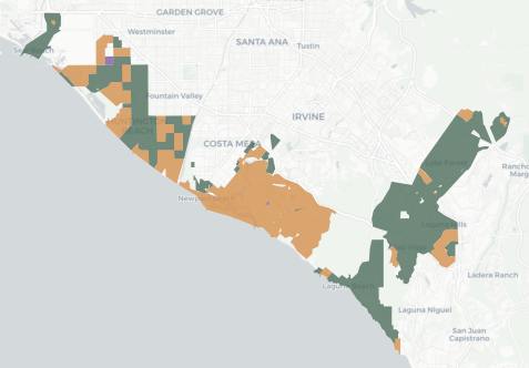 State Assembly District 72 results map