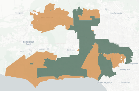 Congressional District 32 results map