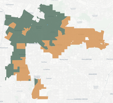 Congressional District 41 results map