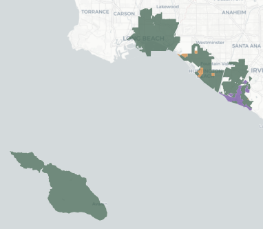 Congressional District 42 results map