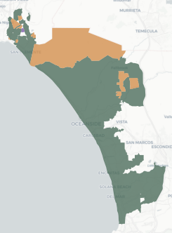 Congressional District 49 results map