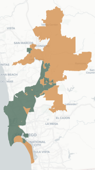 Congressional District 50 results map