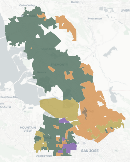 State Senate District 10 results map