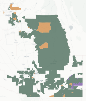 State Senate District 12 results map