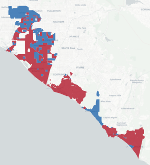 State Senate District 36 results map