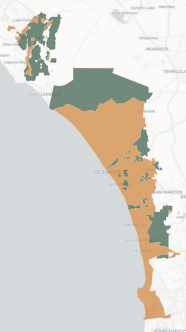 State Senate District 38 results map
