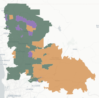 State Senate District 40 results map