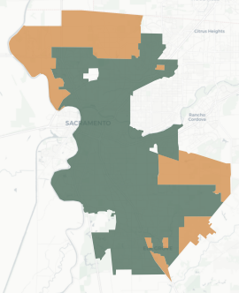State Senate District 8 results map