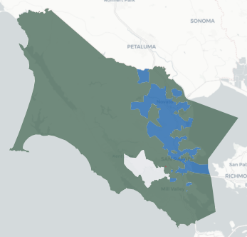 Marin County precinct map