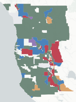 Mendocino County precinct map