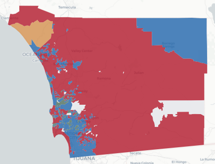 San Diego County precinct map