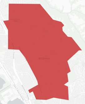 City of El Cerrito Measure C results map