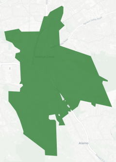 Walnut Creek School District Measure L results map