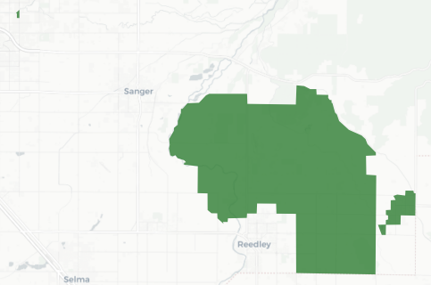 City of Kingsburg Measure E results map