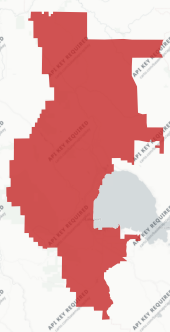 Lakeport Unified School District Measure B results map