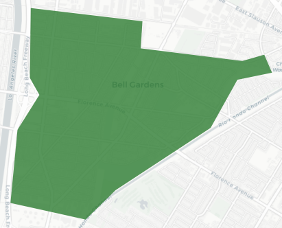 City of Bell Gardens Measure BG results map