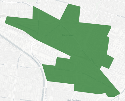 City of Commerce Measure PC results map