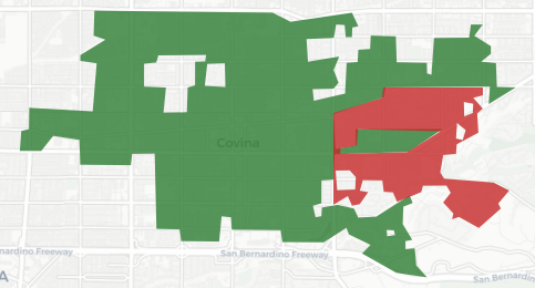 City of Covina Measure CC results map